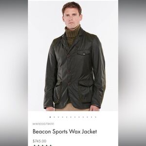 BRAND NEW Barbour Men’s Beacon Sports Wax Jacket